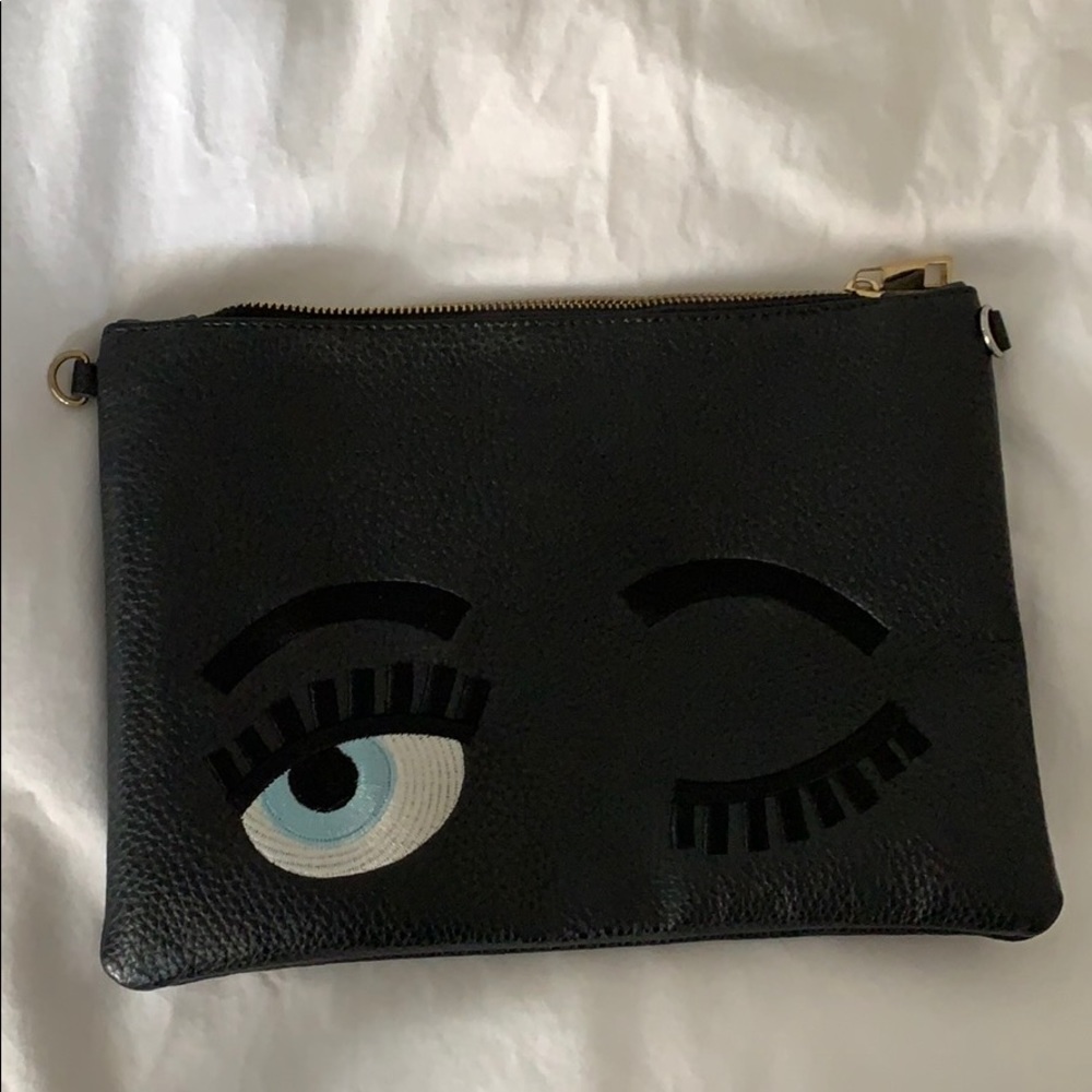 Wink Faux Leather Clutch